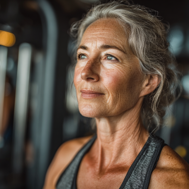 Активні літні люди займаються фітнесом